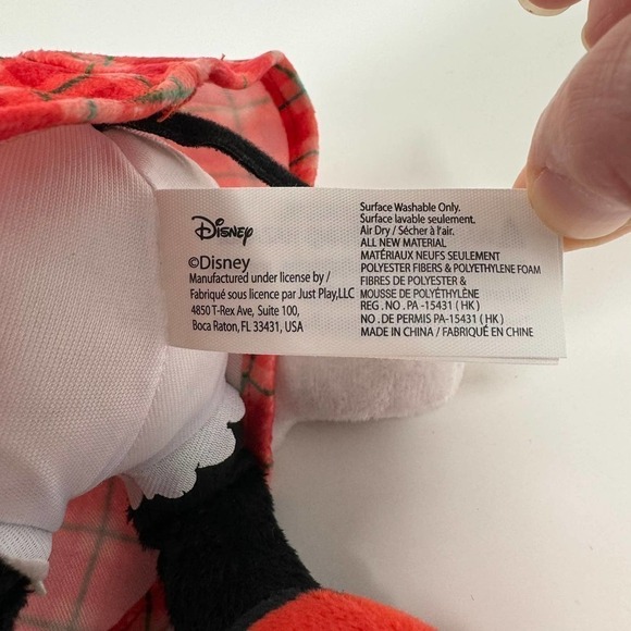 Disney 2022 Holiday Minnie Mouse 15" Plush Macy's Snowflake Earmuffs Collectable - Picture 9 of 13